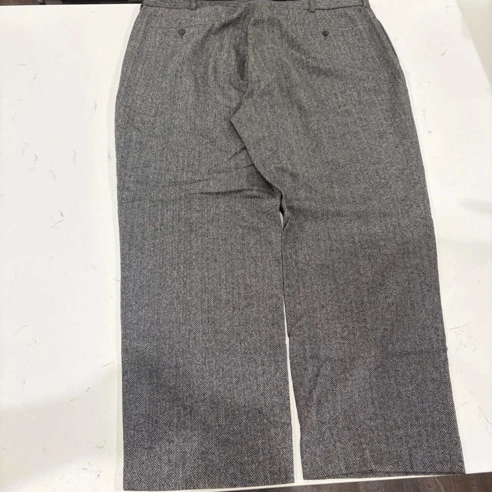 Polo‎ Ralph Lauren Vintage Grey Herringbone Wool Blend Trousers Mens 42x30